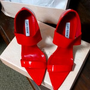 Red patent leather stiletto heels new